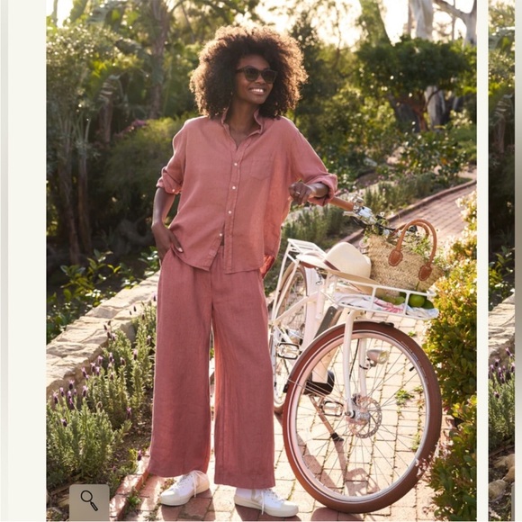 NEW FRANK & EILEEN | Tuscany Getaway Linen Set in Mauve S - Picture 2 of 9